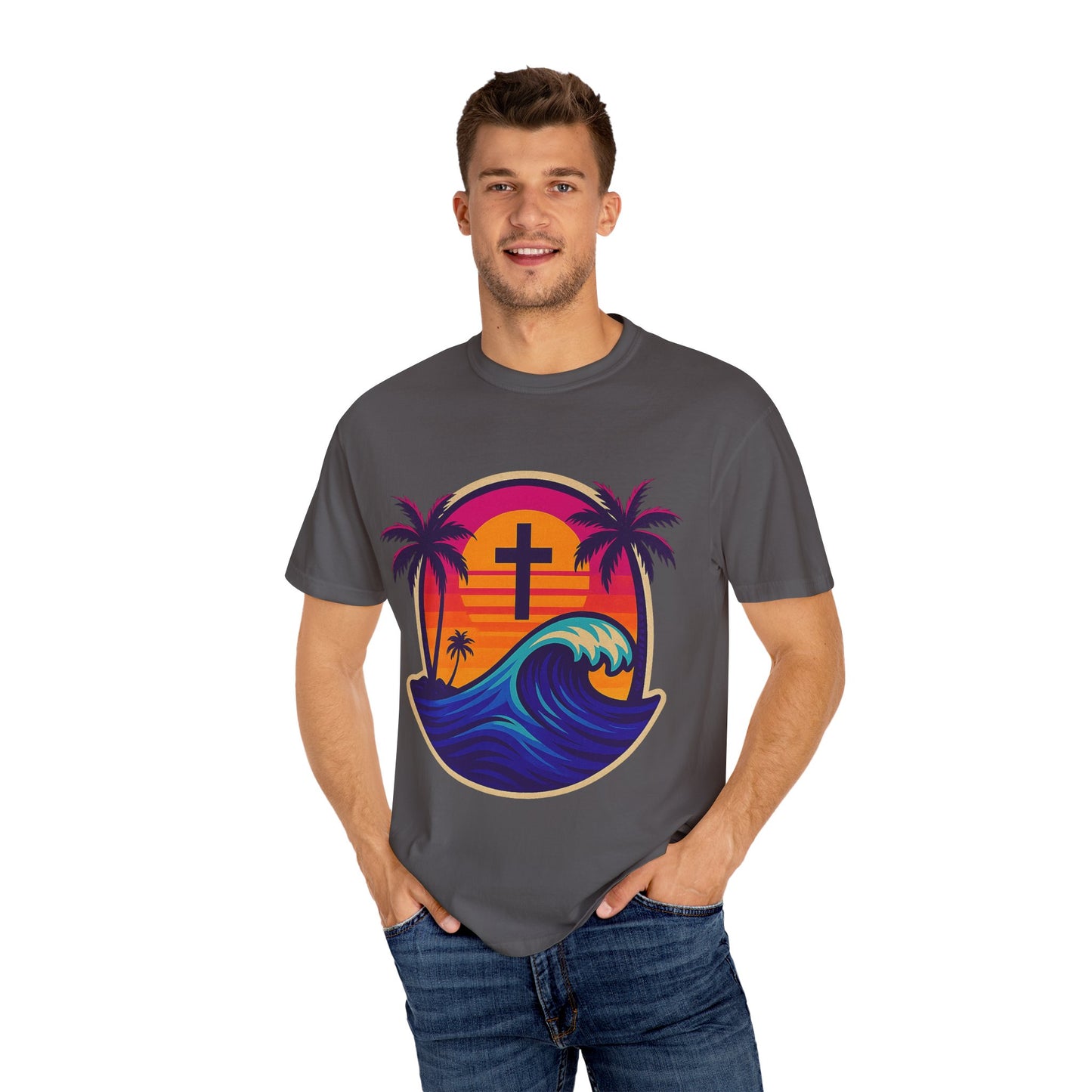 Faith Waves - Unisex Garment-Dyed Tee