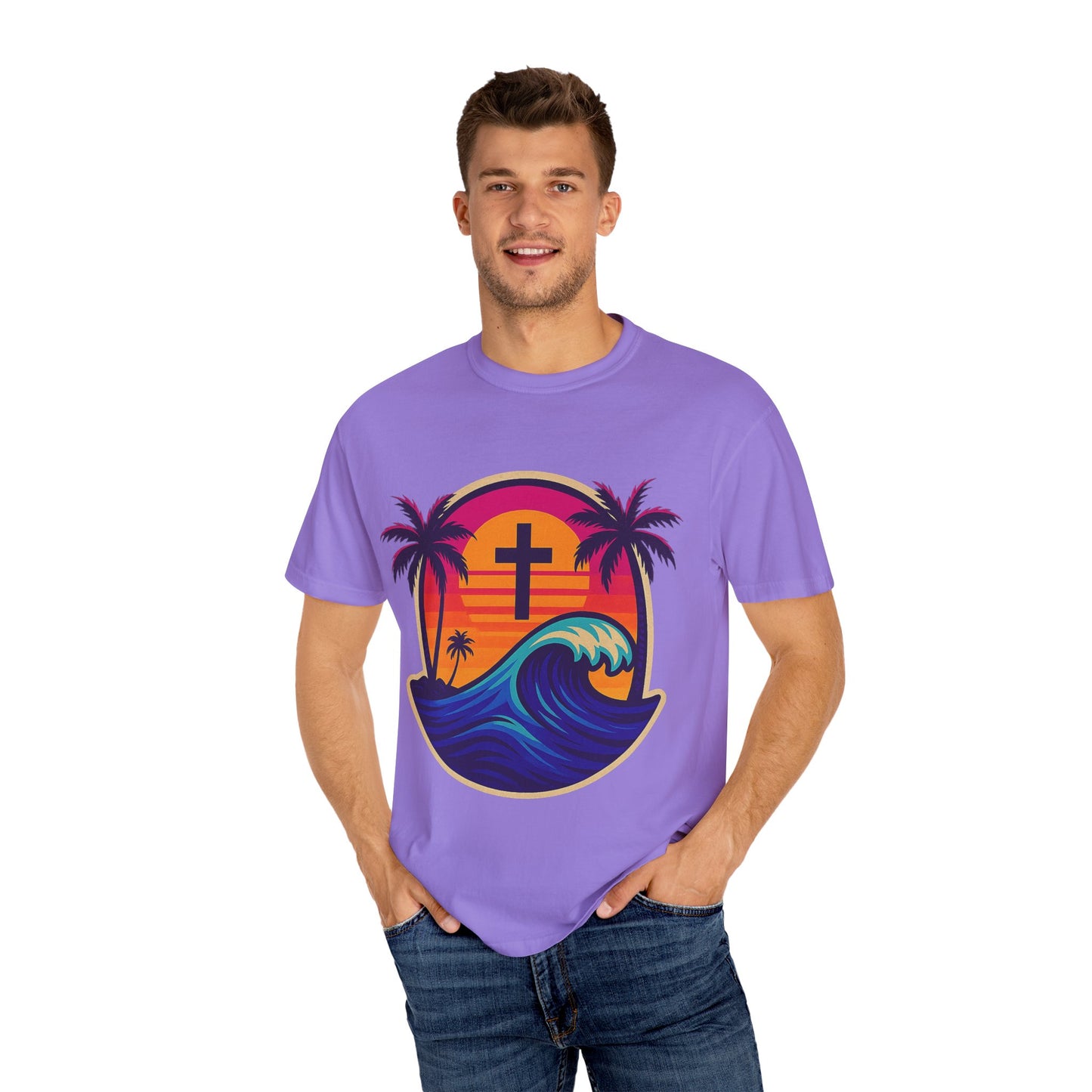 Faith Waves - Unisex Garment-Dyed Tee