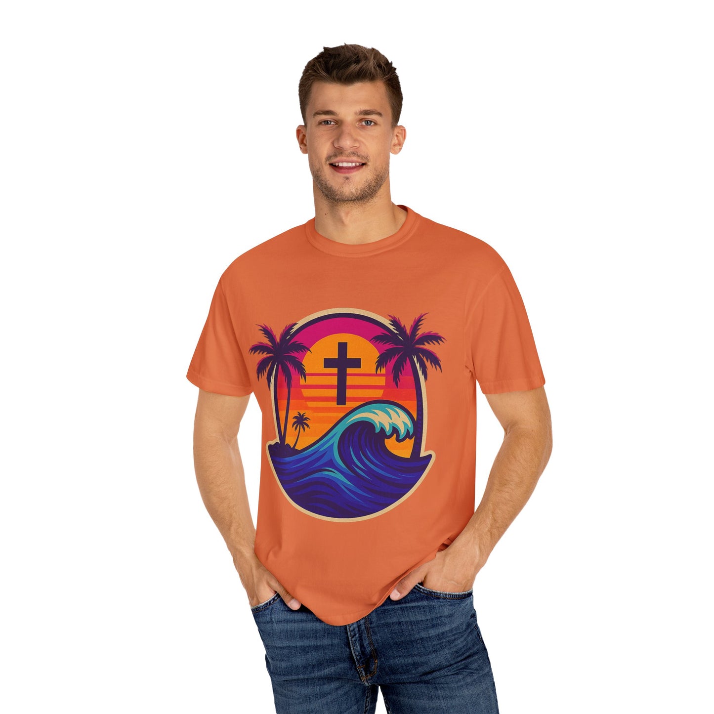 Faith Waves - Unisex Garment-Dyed Tee