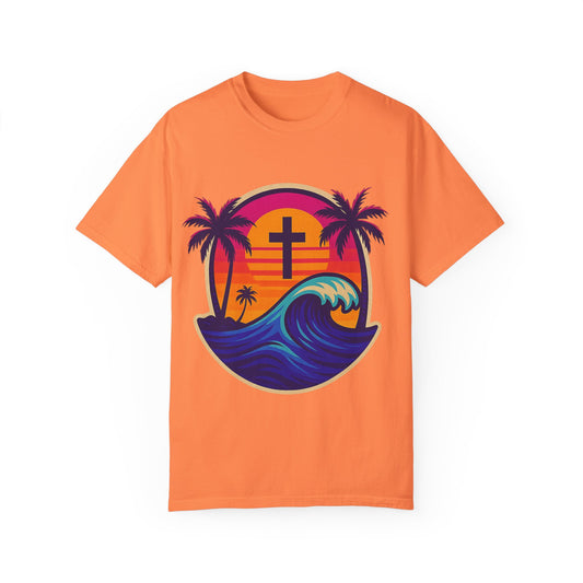 Faith Waves - Unisex Garment-Dyed Tee