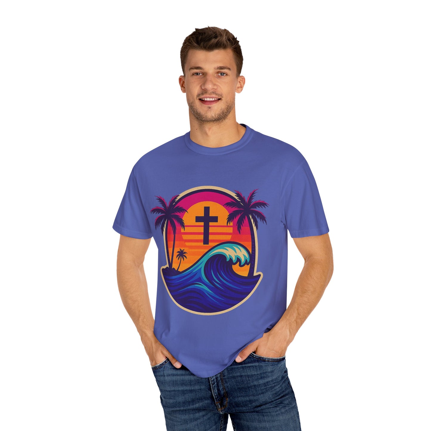 Faith Waves - Unisex Garment-Dyed Tee