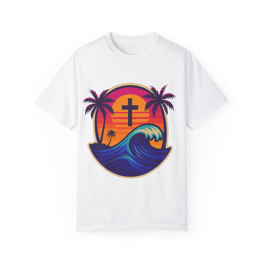 Faith Waves - Unisex Garment-Dyed Tee