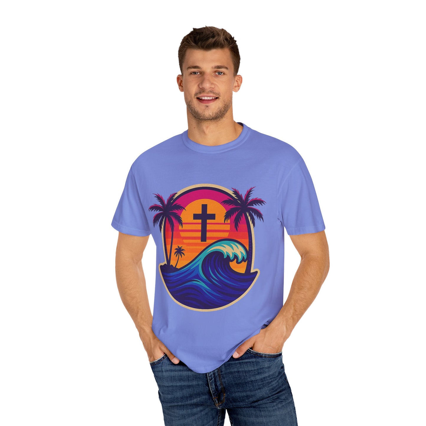 Faith Waves - Unisex Garment-Dyed Tee