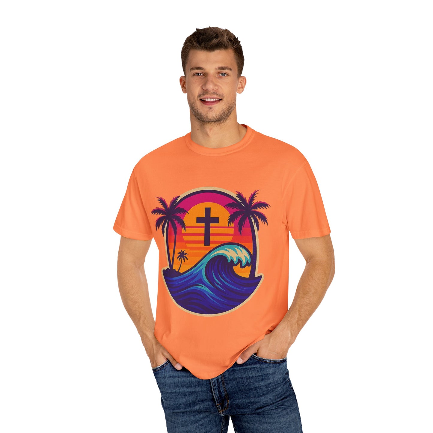 Faith Waves - Unisex Garment-Dyed Tee
