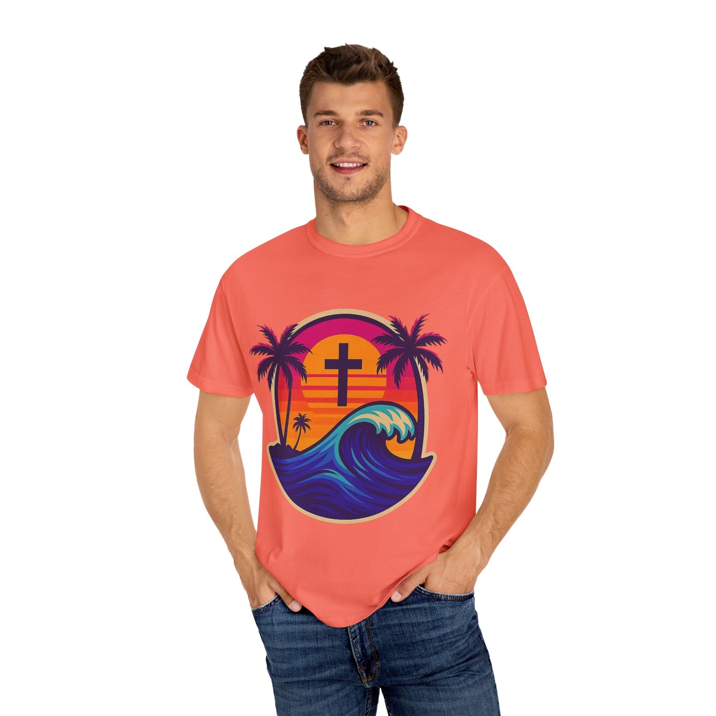 Faith Waves - Unisex Garment-Dyed Tee