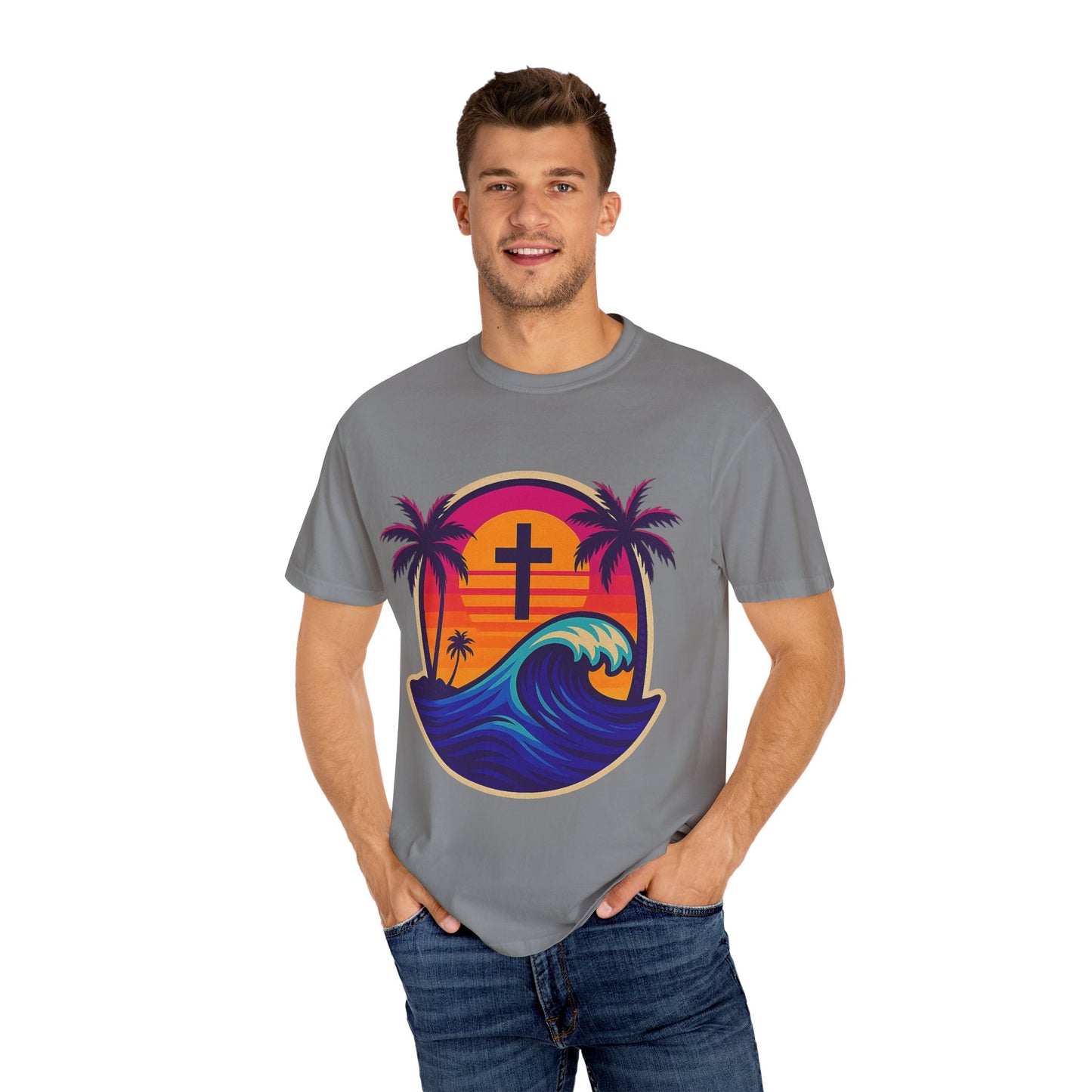 Faith Waves - Unisex Garment-Dyed Tee