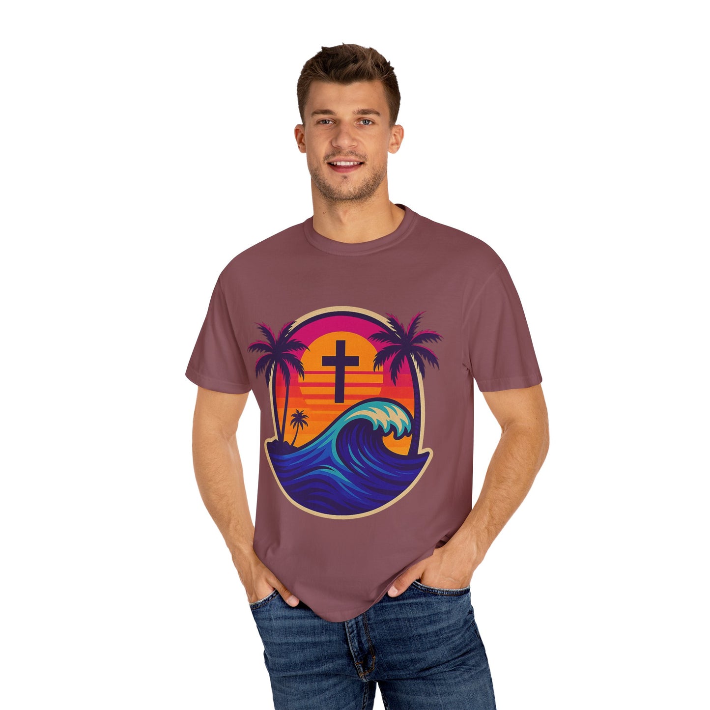 Faith Waves - Unisex Garment-Dyed Tee